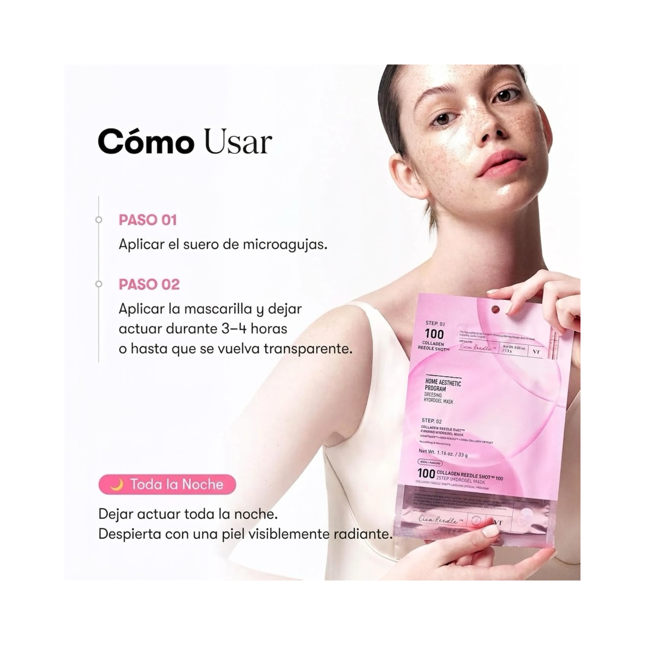 VT Collagen Reedle Shot 100 2-Step Hydrogel Mask - Imagen 3