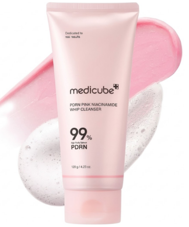 Medicube – PDRN Pink Niacinamide Whip Cleanser